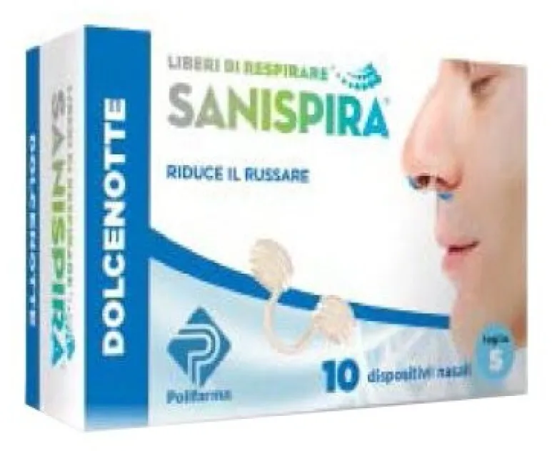 Sanispira DolceNotte Filtro Nasale Per Non Russare Taglia M 10 Pezzi
