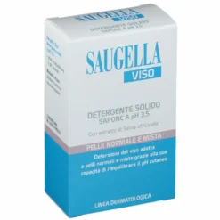 Saugella Detergente Solido pH 3.5 Sapone Pelle Normale e Mista 100 g