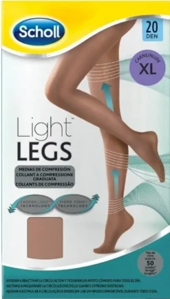 Scholl lightlegs 20 denari taglia xl colore nude 1 paio