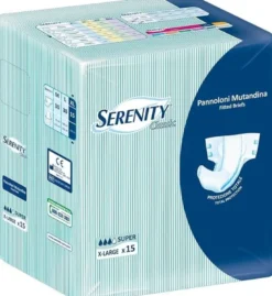 Serenity Classic Pannolone a Mutandina Super Taglia XL 15 Pezzi