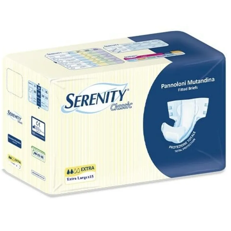 Serenity pannolone a mutandina classic extra xl 15 pezzi