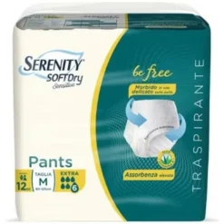 Serenity SoftDry Sensitive Pants Extra Taglia M 12 Pezzi