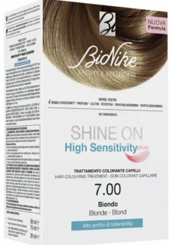 Shine on high sensitivity plus biondo 7,00 rivelatore in crema 75 ml + crema colorante 50 ml