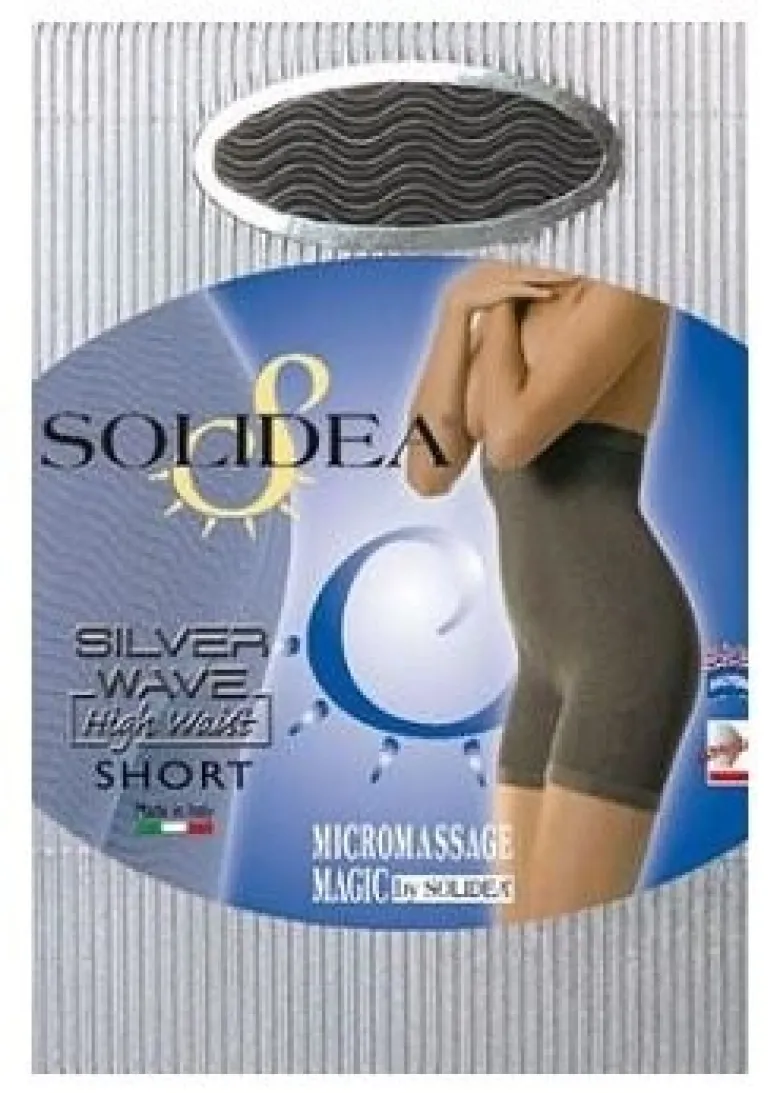 Silver wave high waist short pantaloncino vita alta nero 2m