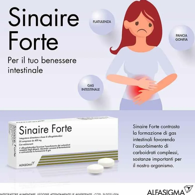 Sinaire Forte Integratore Gas Intestinali 30 compresse