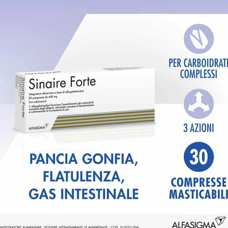 Sinaire Forte Integratore Gas Intestinali 30 compresse