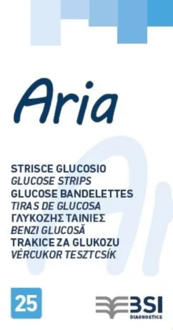 Strisce Misurazione Glicemia Strumento Aria 25 Pezzi