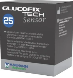 Strisce Misurazione Glicemia Glucofix Tech Sensor 25 Pezzi