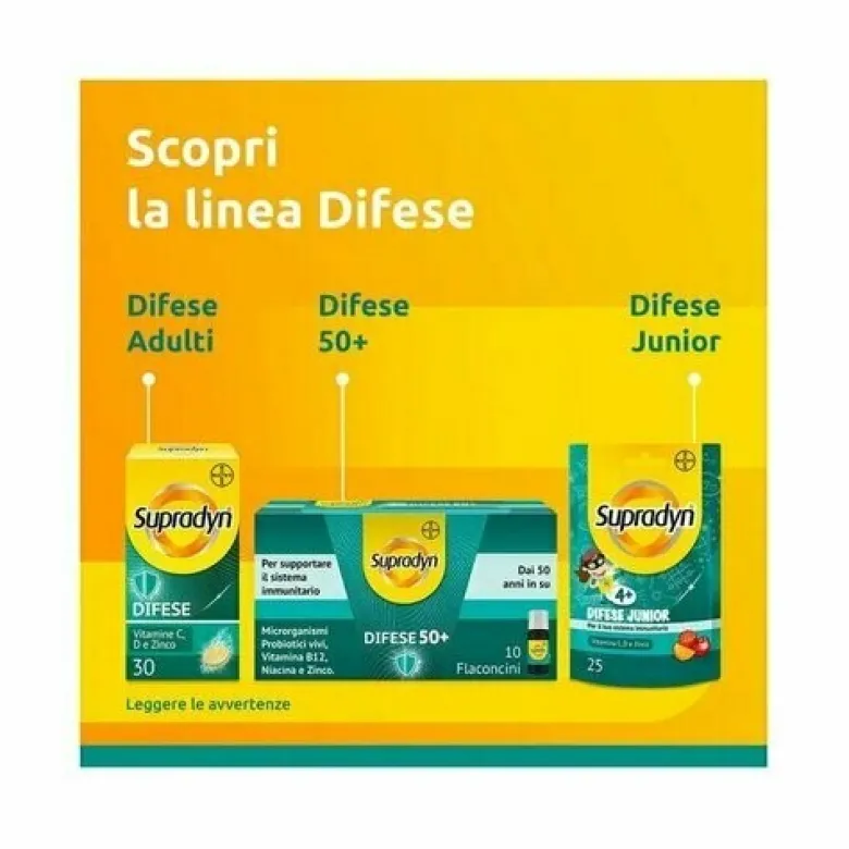 Supradyn Difese Integratore di Vitamina C D e Zinco 15 Compresse Effervescenti