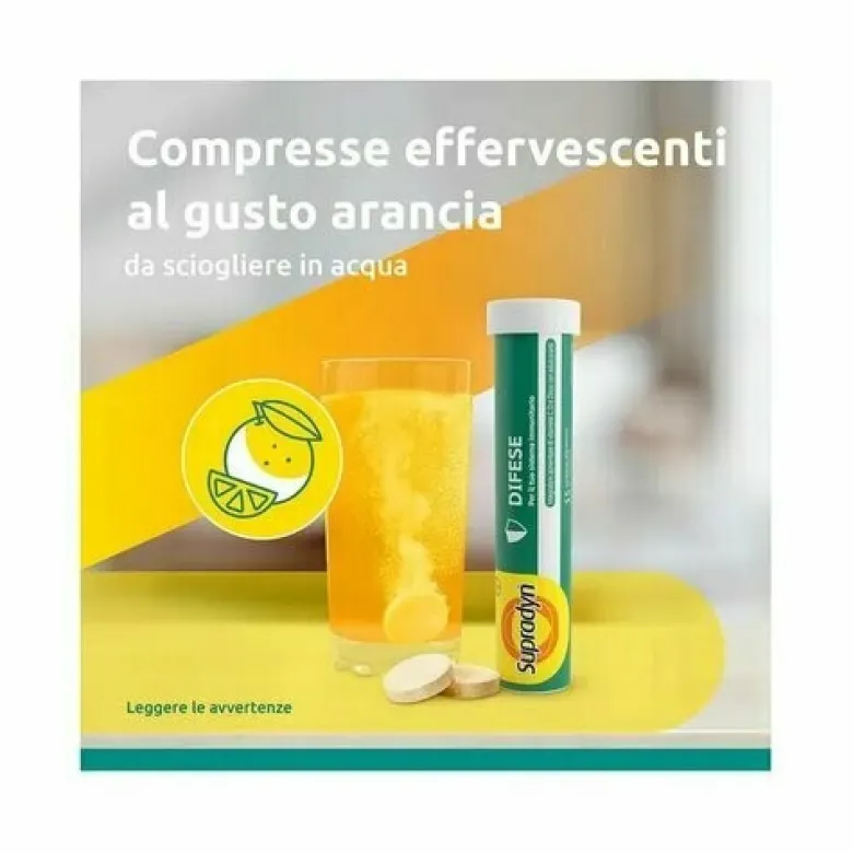 Supradyn Difese Integratore di Vitamina C D e Zinco 15 Compresse Effervescenti