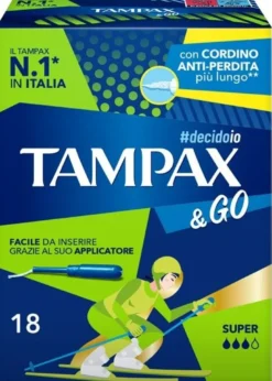 Tampax &go super Assorbenti Interni 18 pezzi