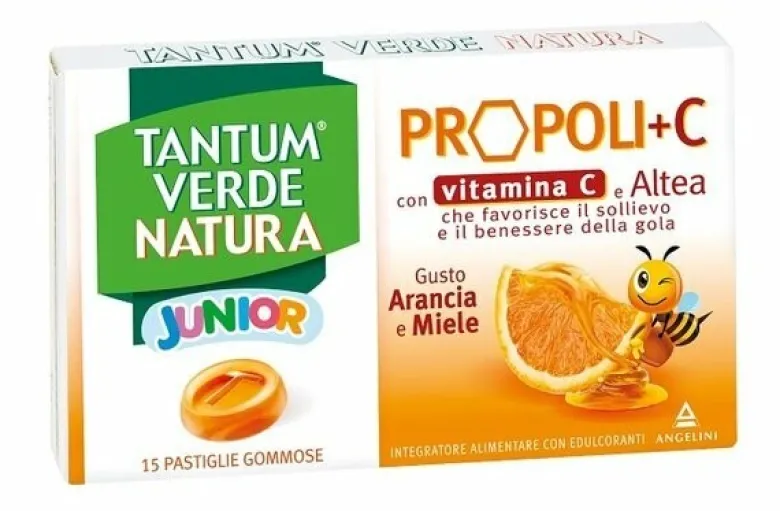 Tantum Verde Natura Junior Propoli+C 15 Pastiglie