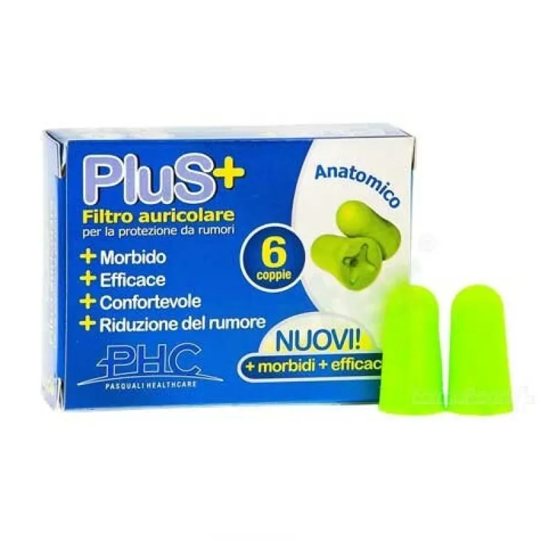 Tappo auricolare ear plus 6 coppie articolo 7en003 12 pezzi