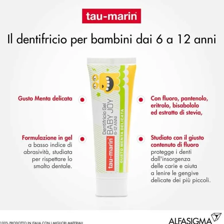 Tau-Marin Dentifricio Baby Joy per Bambini da 6-12 anni 50 ml
