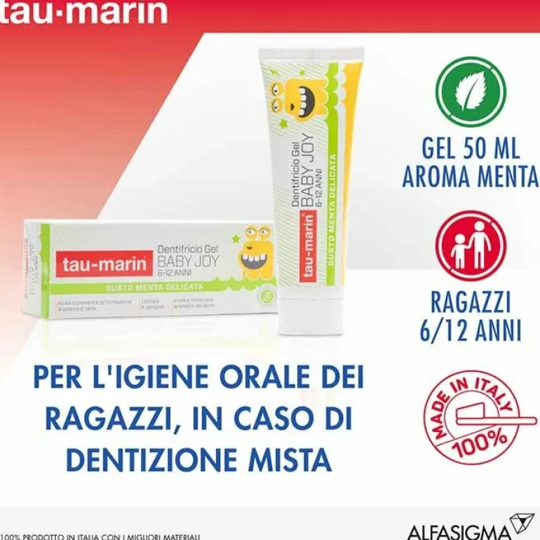 Tau-Marin Dentifricio Baby Joy per Bambini da 6-12 anni 50 ml