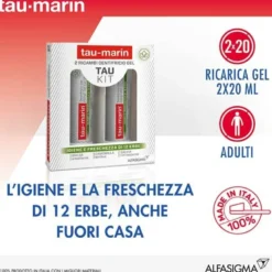 Tau marin dentifricio rinfrescante ricarica tau kit 2x20ml
