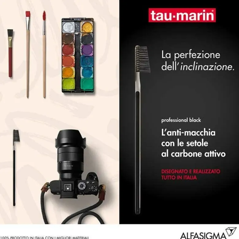 Tau-Marin Spazzolino Professional Black Anti-Macchia