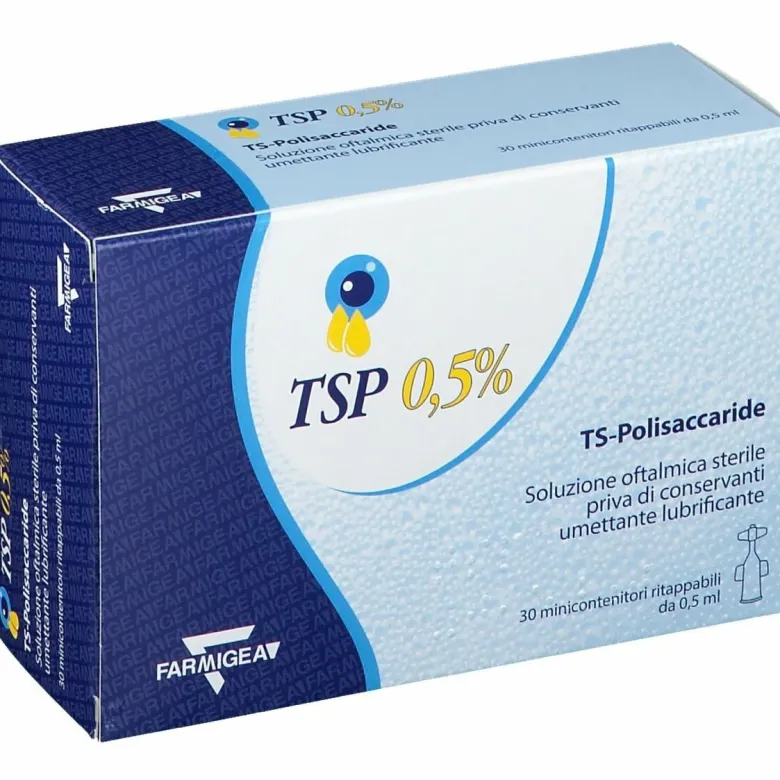 Tsp 0,5% soluzione oftalmica umettante lubrificante 30 flaconcini monodose 0,5 ml