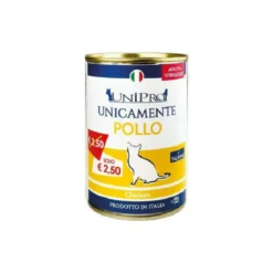 Unipro Unicamente Pollo Cibo Umido Gatti Adulti Sterilizzati Barattolo 400g