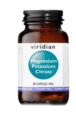 Viridian magnesium potassium citrate 30 capsule viridian magnesio potassio citrato