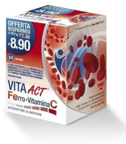 Vita act ferro + vitamina c 60 capsule