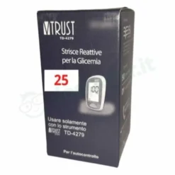 Vtrust TD-4279 Monitoraggio Glucosio 25 Strisce Reattive Monouso