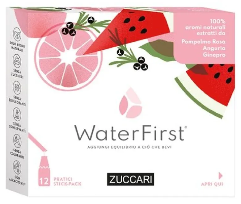Water first pompelmo rosa-anguria-ginepro 12 stick pack