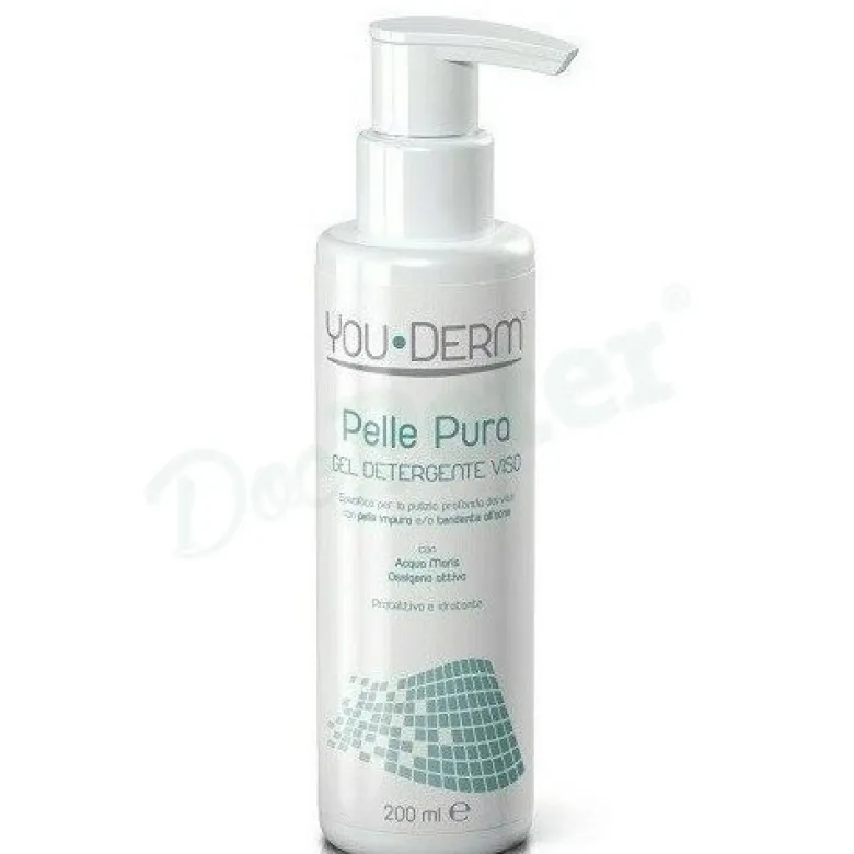 Youderm pelle pura gel detergente viso 200 ml