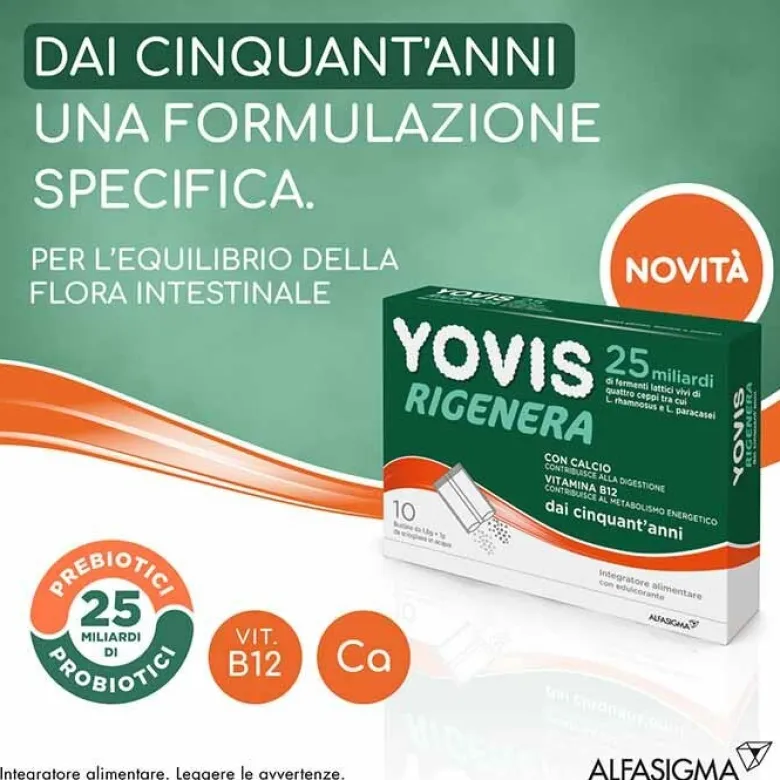 Yovis Rigenera 50+ Integratore Fermenti Lattici 10 bustine